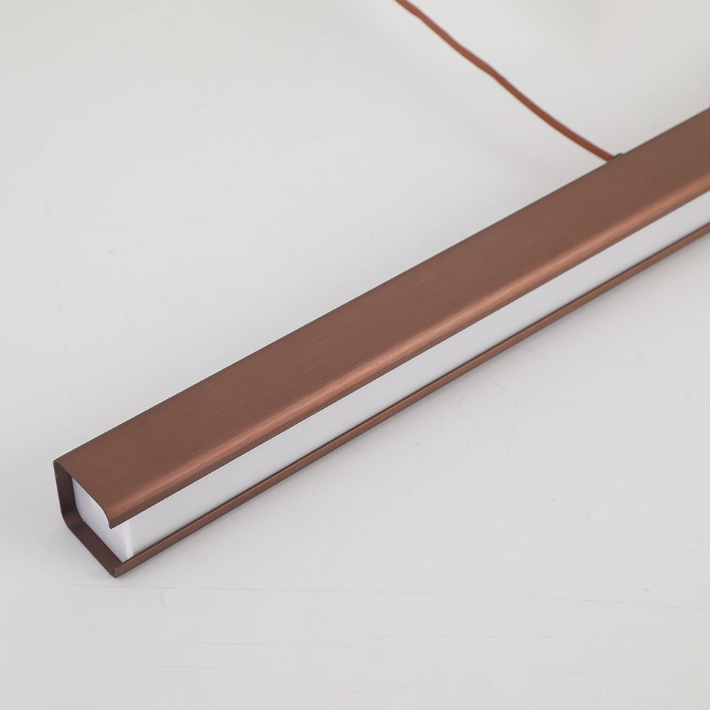 Thala Modern Linear Metal LED Pendant Light Black/Brown