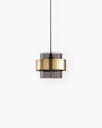 Industra – Modern Pendant with Golden Glass & Industrial Edge