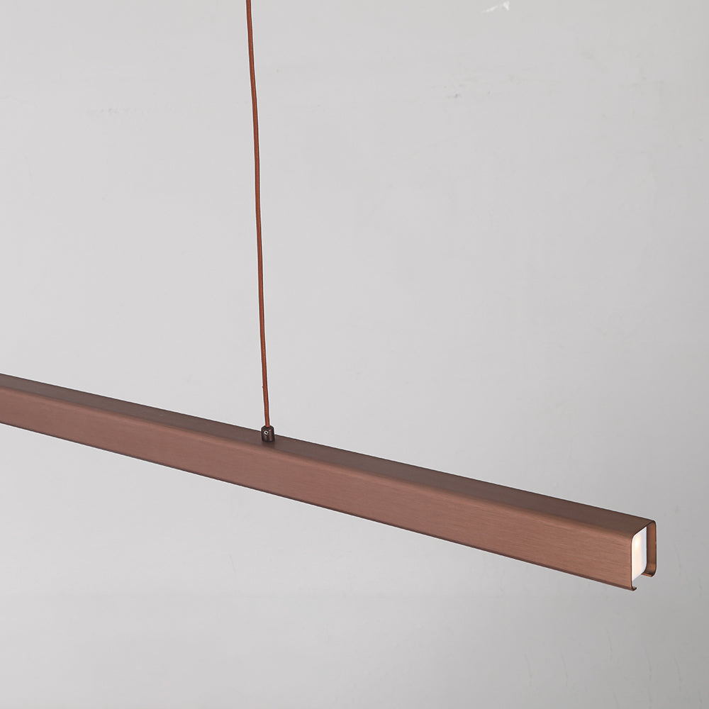 Thala Modern Linear Metal LED Pendant Light Black/Brown