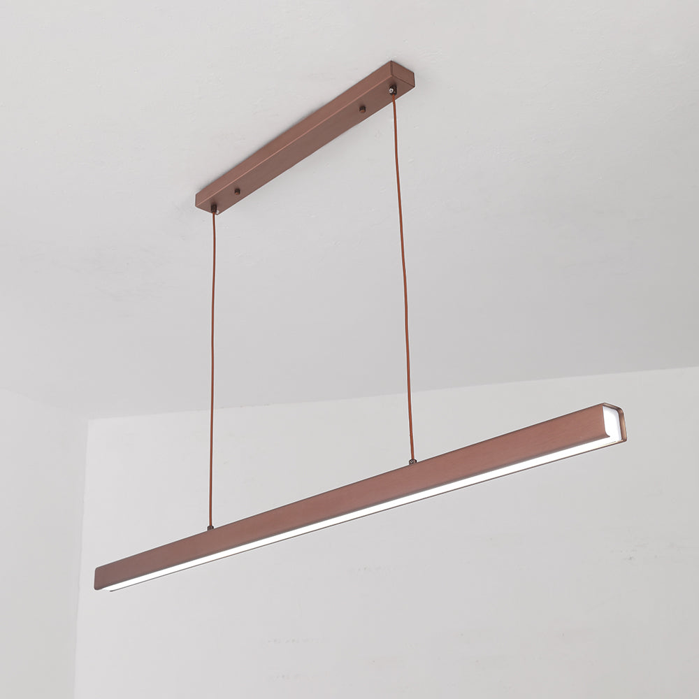 Thala Modern Linear Metal LED Pendant Light Black/Brown