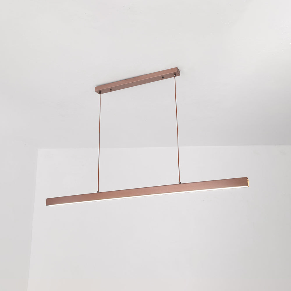 Thala Modern Linear Metal LED Pendant Light Black/Brown