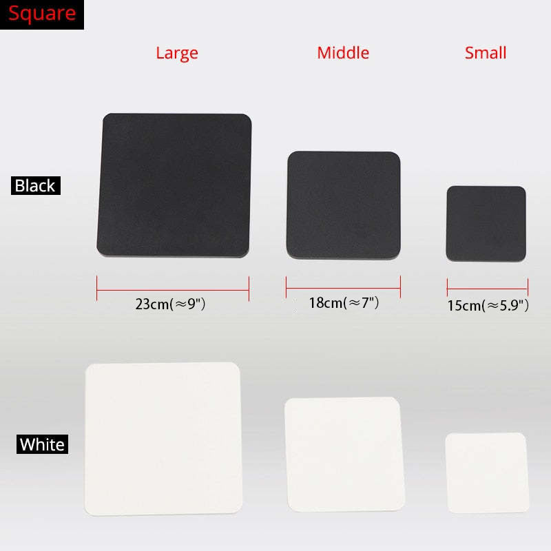 Klyne Minimalist Round/Square Outdoor Wall Lamp LED, Black/White