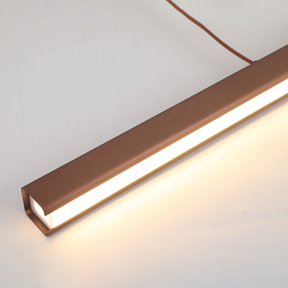 Thala Modern Linear Metal LED Pendant Light Black/Brown