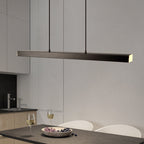 Thala Modern Linear Metal LED Pendant Light Black/Brown
