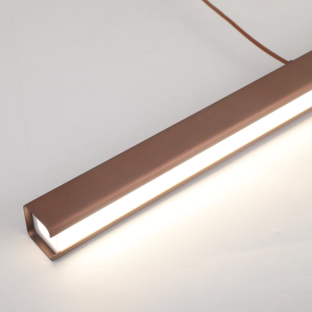 Thala Modern Linear Metal LED Pendant Light Black/Brown