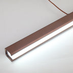 Thala Modern Linear Metal LED Pendant Light Black/Brown