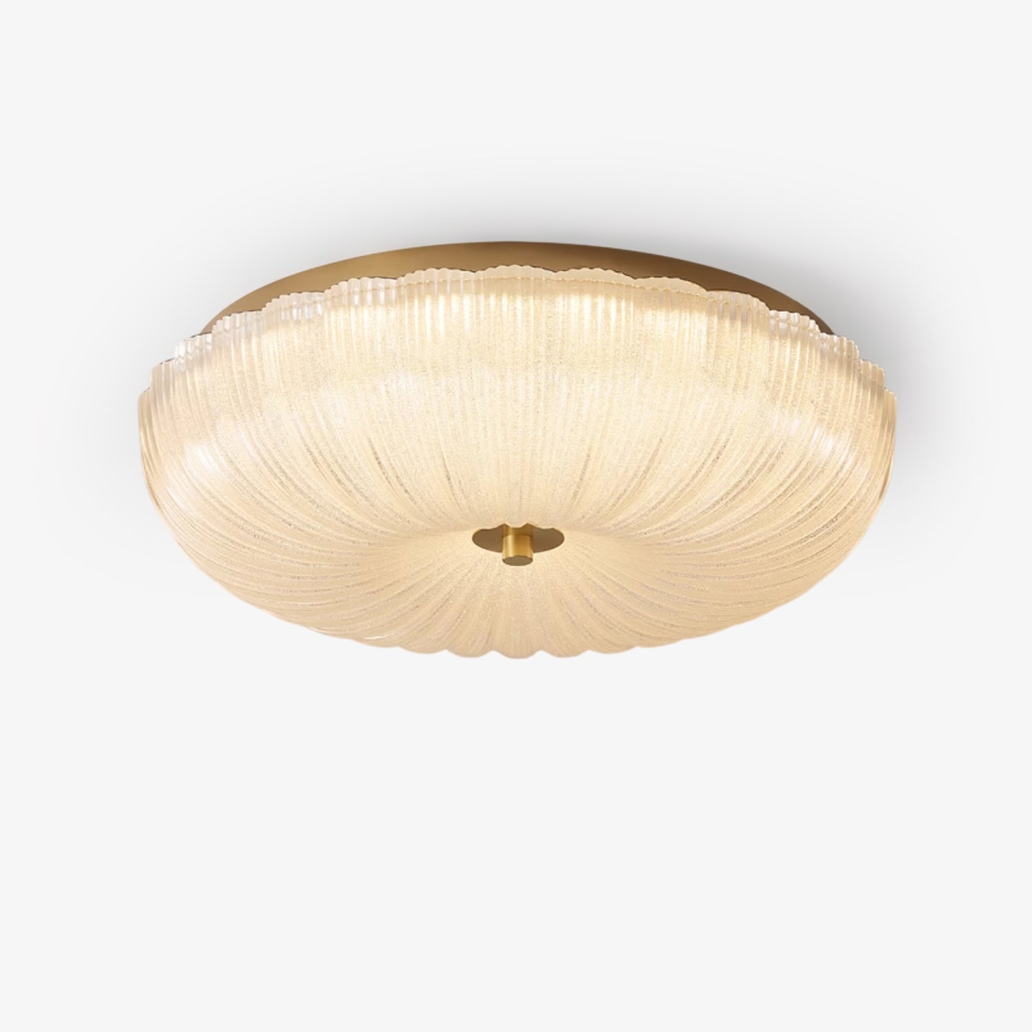 Halo Ceiling Light Ripple Glass