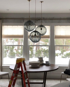 Pendant Ceiling Light Amber Glass