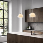 Pendant Light – Double Glass Dome with Soft Glow