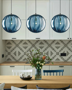 Pendant Ceiling Light Amber Glass