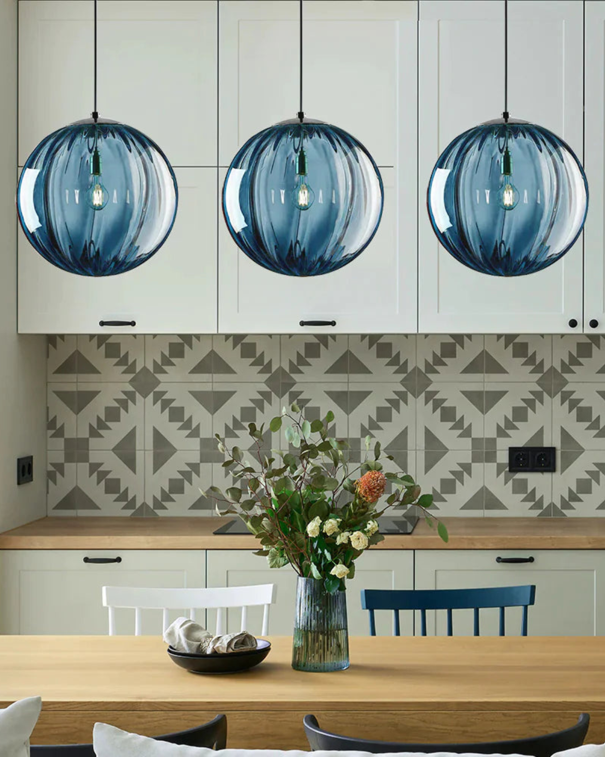 Pendant Ceiling Light Amber Glass