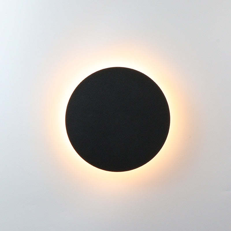 Klyne Minimalist Round/Square Outdoor Wall Lamp LED, Black/White