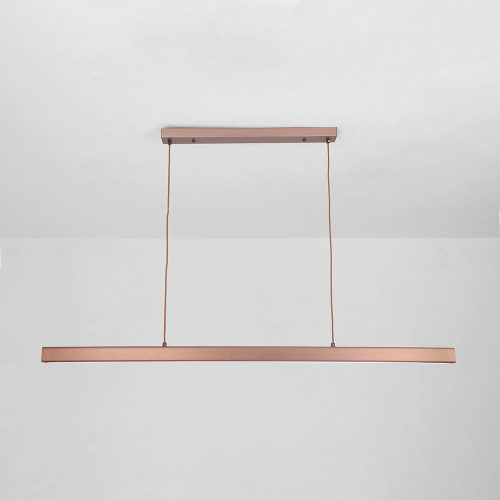 Thala Modern Linear Metal LED Pendant Light Black/Brown