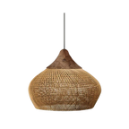 olaro Rattan Ceiling Lamp – Handwoven Boho Pendant for Natural Interiors