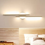 Elgo Modern Nordic Disc/Linear Metal LED Wall Lamp, Black/White