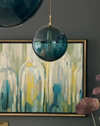 Pendant Ceiling Light Amber Glass