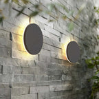 Klyne Minimalist Round/Square Outdoor Wall Lamp LED, Black/White