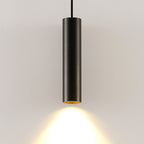 Pendant Light Black Aluminum Tube Style