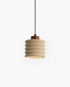 Vaguella Pendant Light – Wavy Ceramic Shade with Japandi Bedside Glow