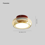 June Retro Glass Flush Mount Ceiling Light