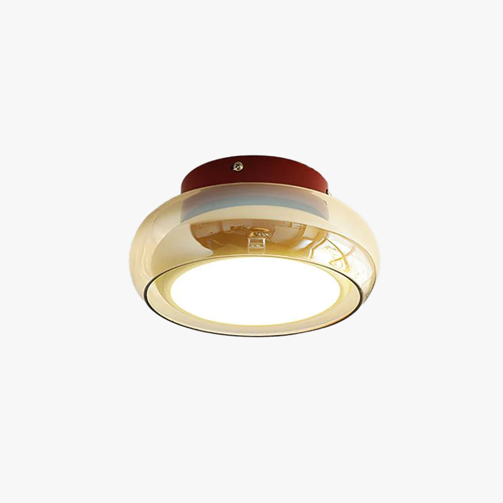 June Retro Glass Flush Mount Ceiling Light
