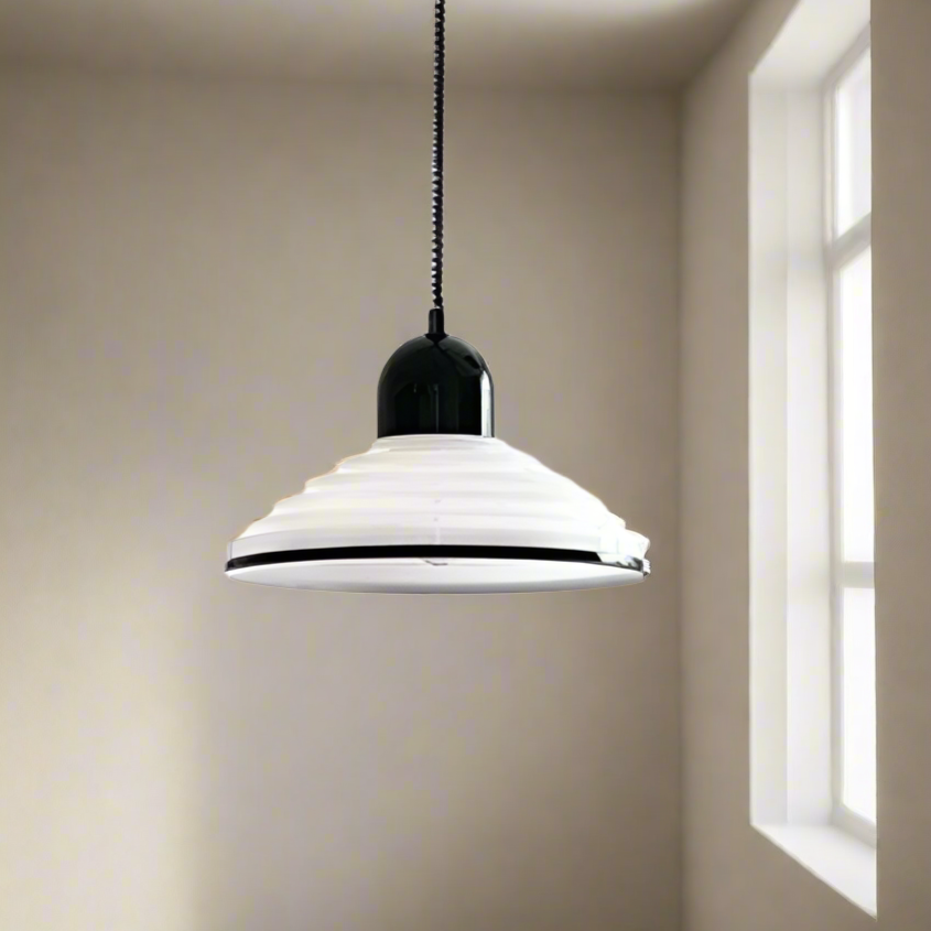 French Cream Wind Glass Pendant Light - Elegantly Designed Cream Glass Lamp