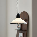 French Cream Wind Glass Pendant Light - Elegantly Designed Cream Glass Lamp