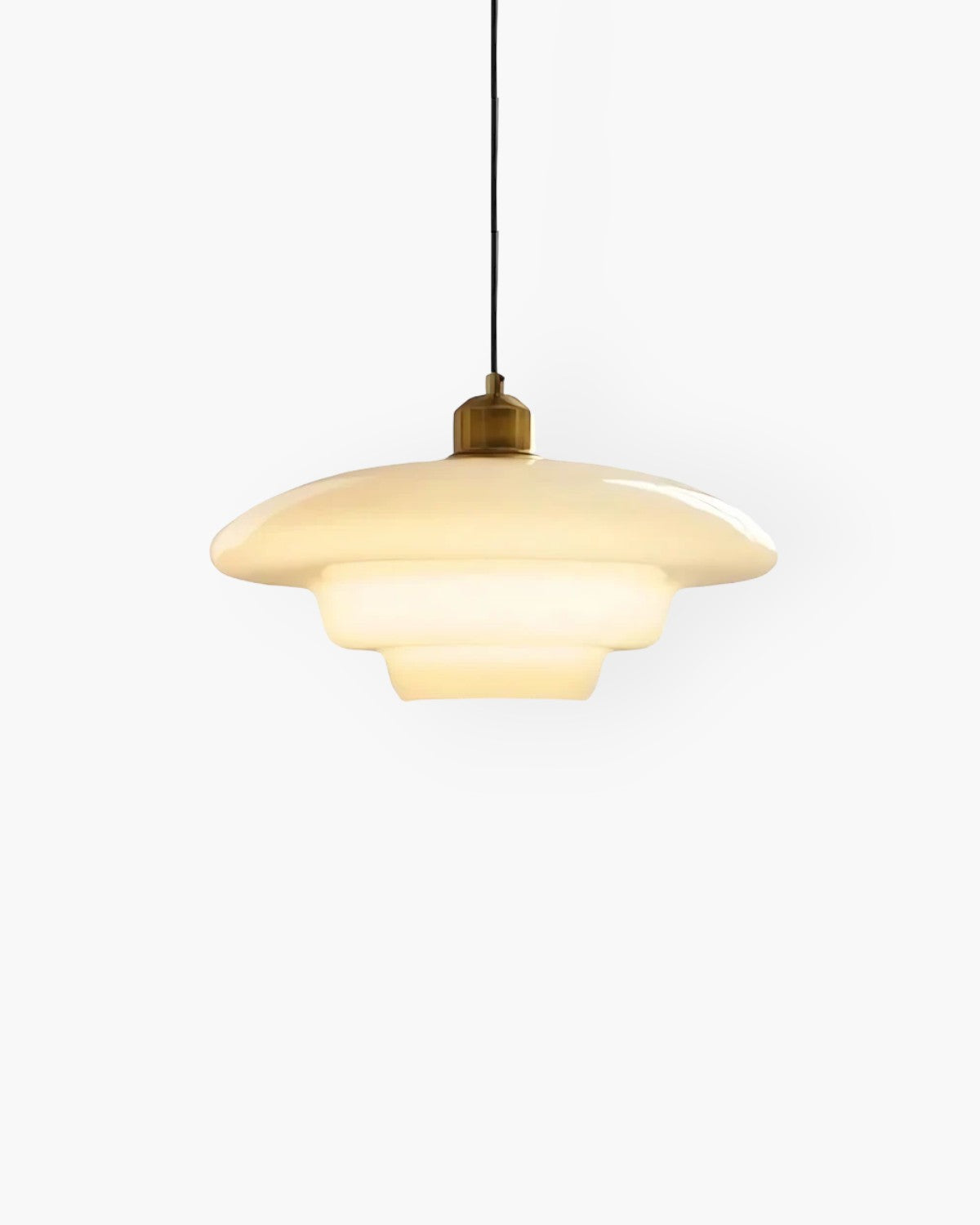 Nuvora Pendant Light – Soft Cloud Shape in Retro Opal Glass