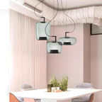 Modern Design LED Pendant Light – Glass and Aluminum Lighting Fixture for Kitchen and Dining Room