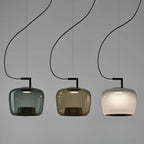 Modern Design LED Pendant Light – Glass and Aluminum Lighting Fixture for Kitchen and Dining Room