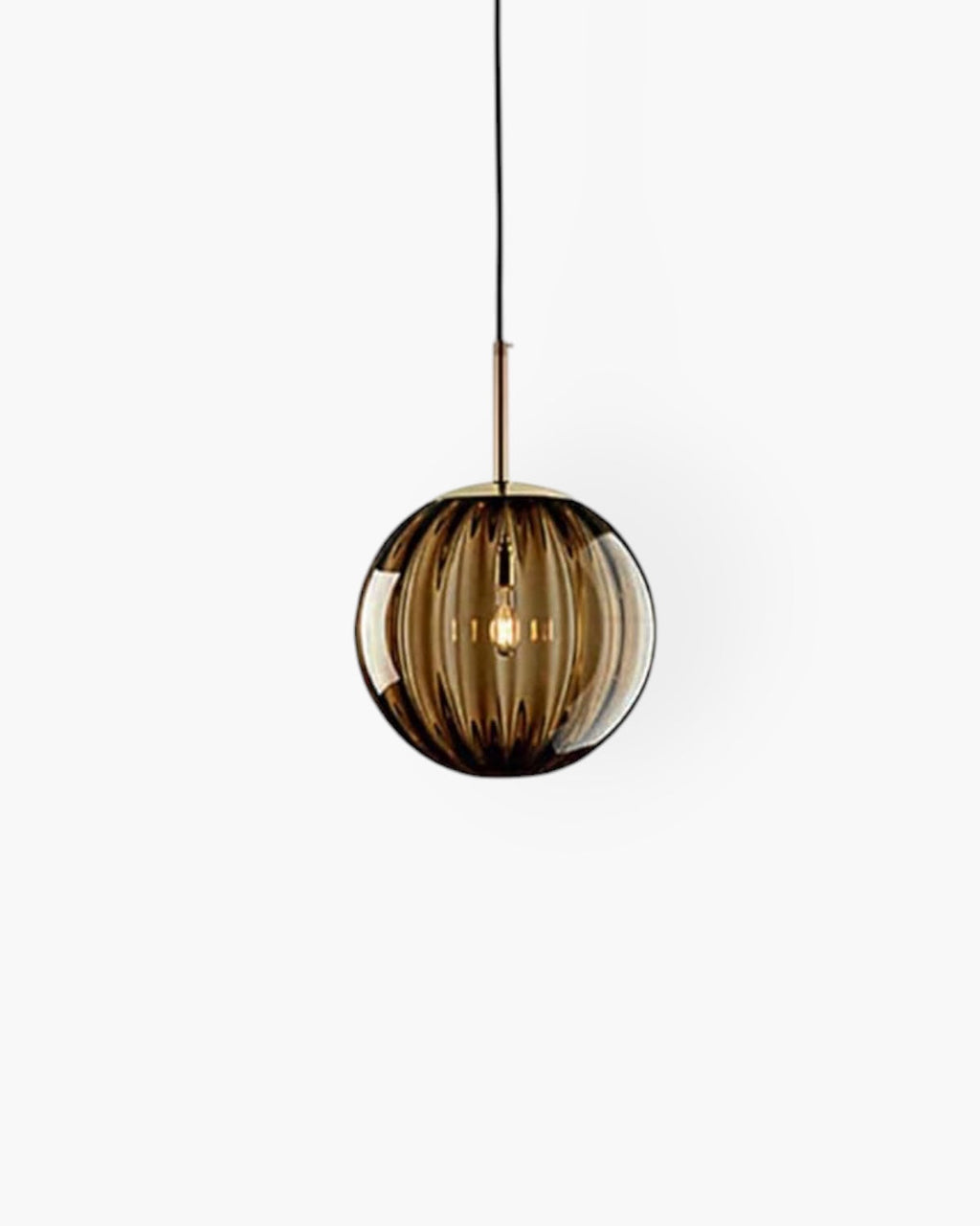 Pendant Ceiling Light Amber Glass