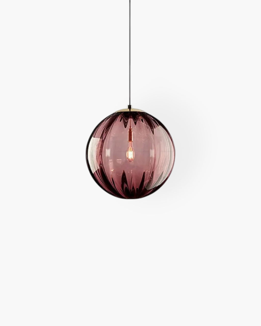 Pendant Ceiling Light Amber Glass