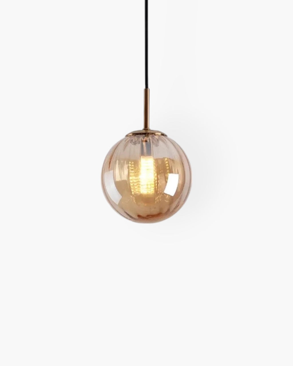 Pendant Ceiling Light Amber Glass