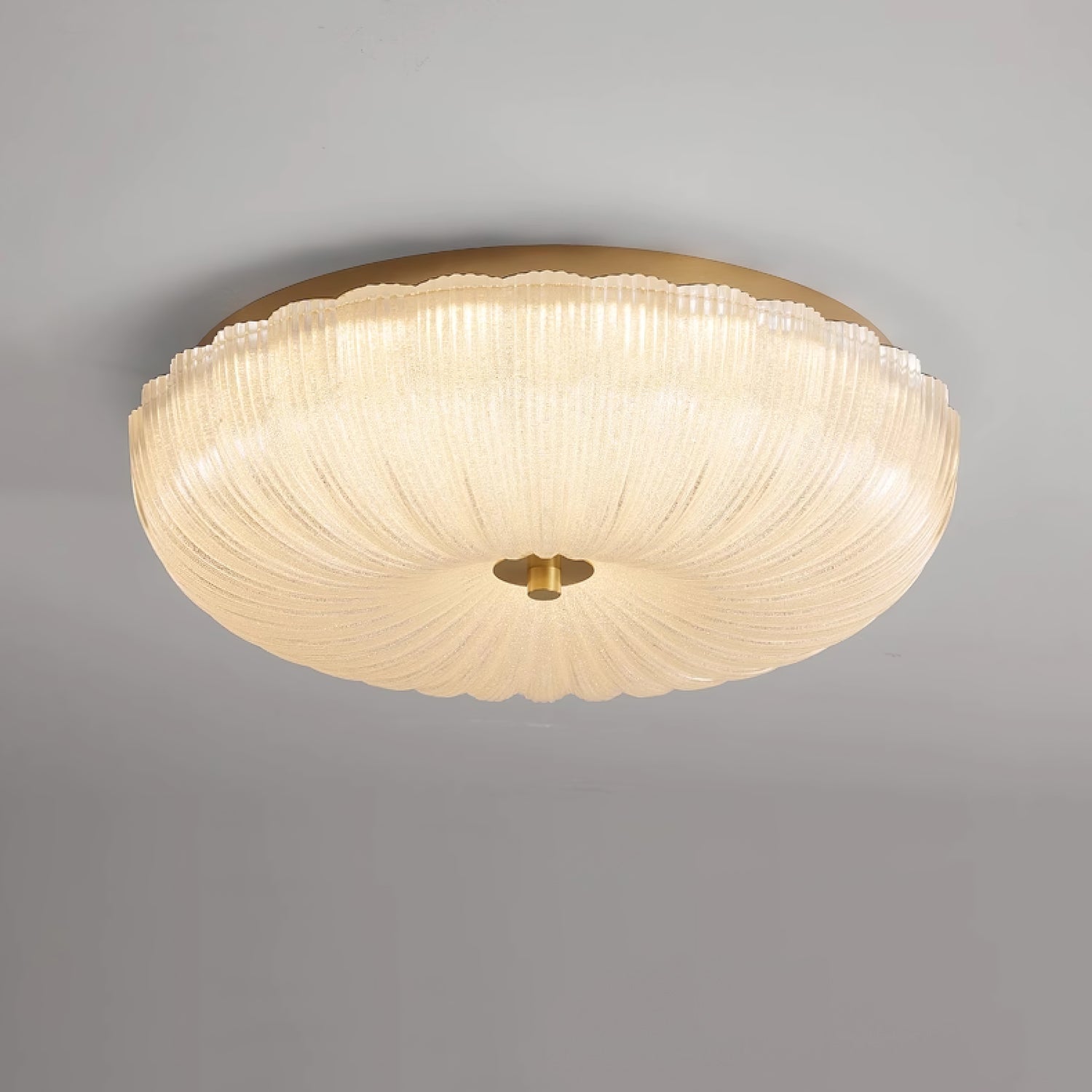 Halo Ceiling Light Ripple Glass