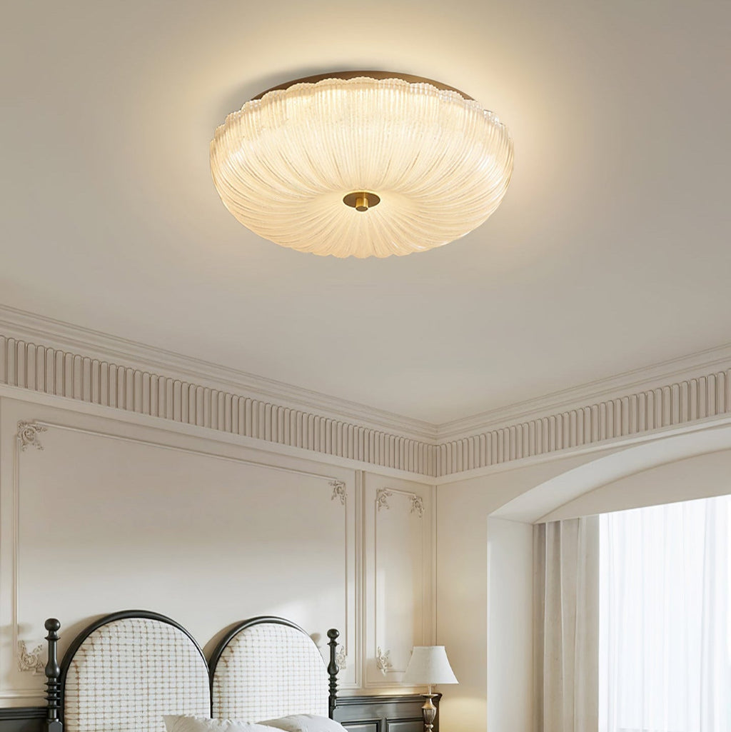 Halo Ceiling Light Ripple Glass