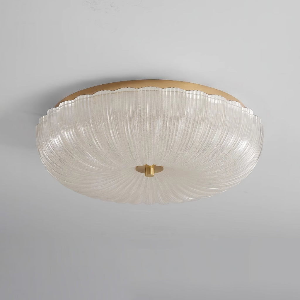 Halo Ceiling Light Ripple Glass