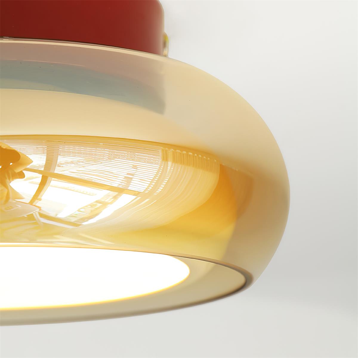 June Retro Glass Flush Mount Ceiling Light