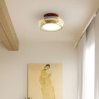 June Retro Glass Flush Mount Ceiling Light