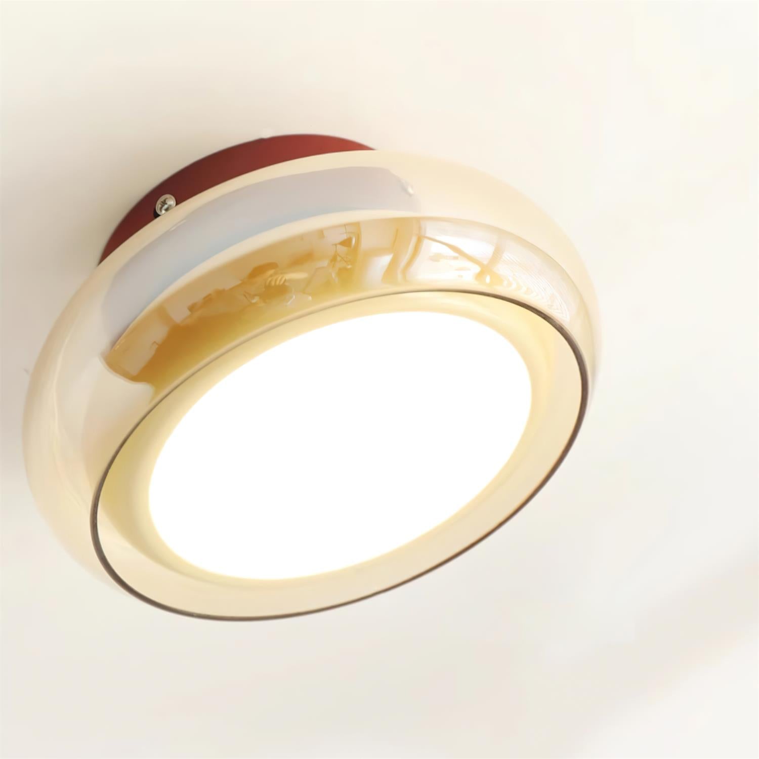 June Retro Glass Flush Mount Ceiling Light