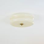 Vintage Art Deco Ceiling Light, Geometric Elegance with Integrated LED