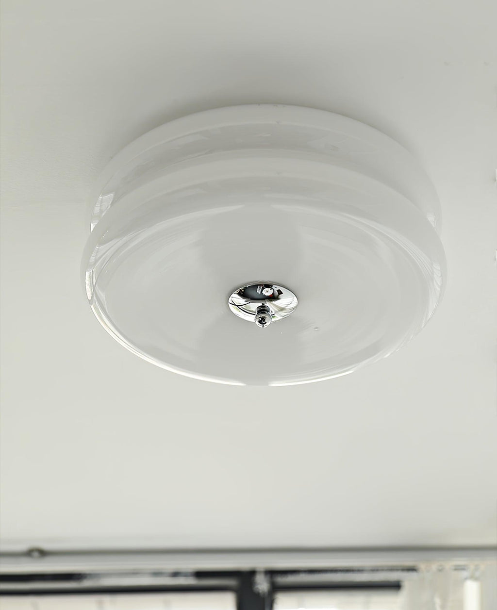 Vintage Art Deco Ceiling Light, Geometric Elegance with Integrated LED