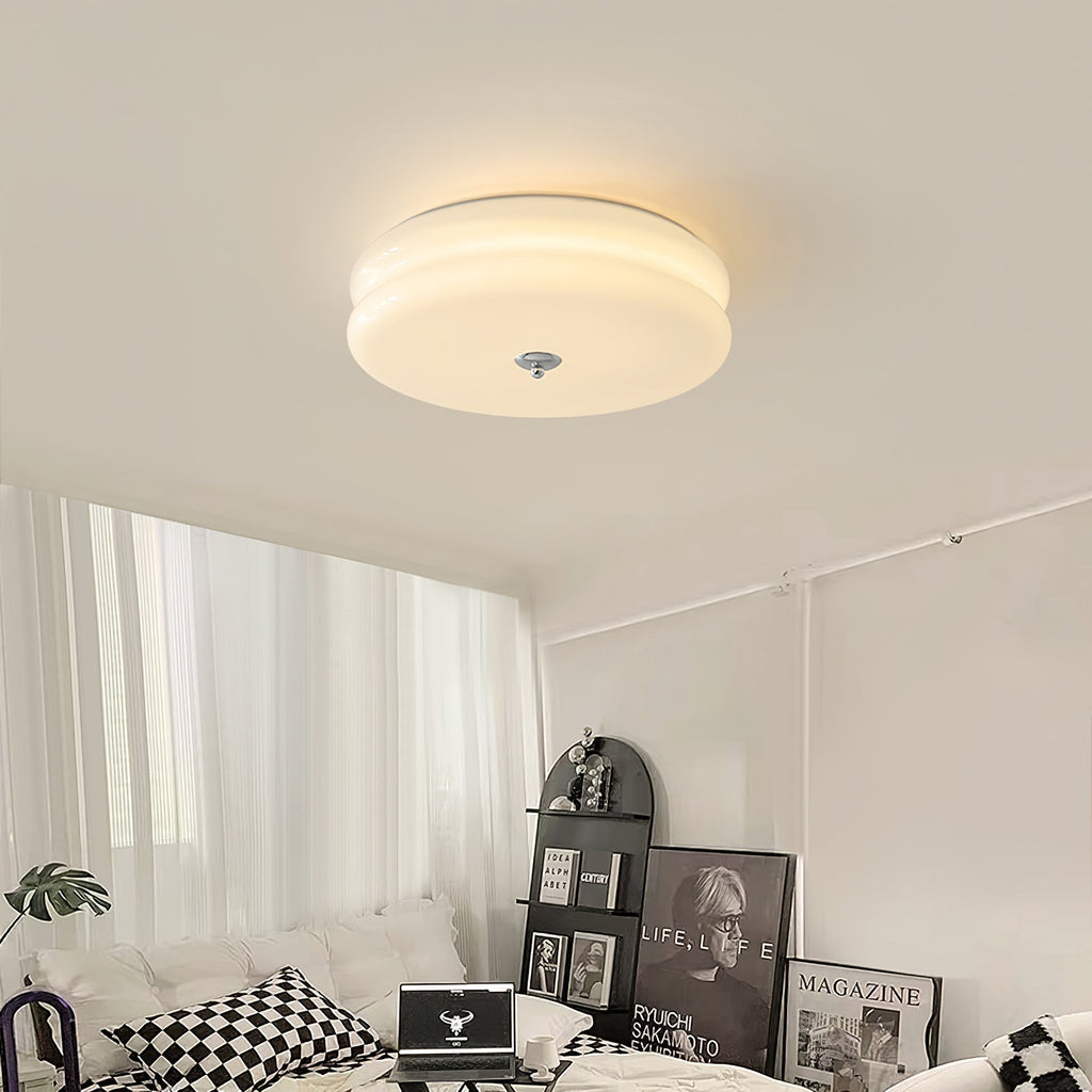 Vintage Art Deco Ceiling Light, Geometric Elegance with Integrated LED
