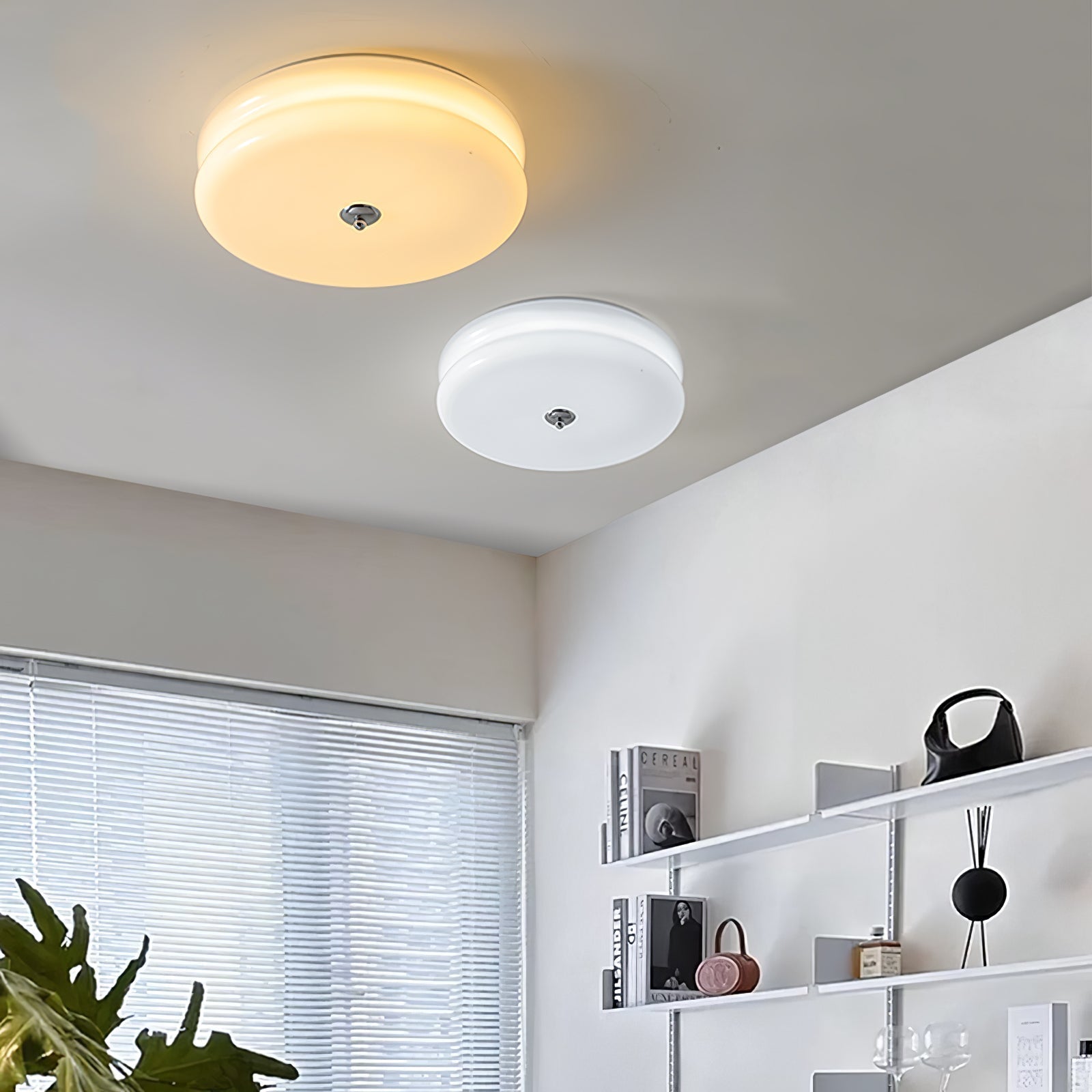 Vintage Art Deco Ceiling Light, Geometric Elegance with Integrated LED