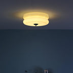 Vintage Art Deco Ceiling Light, Geometric Elegance with Integrated LED