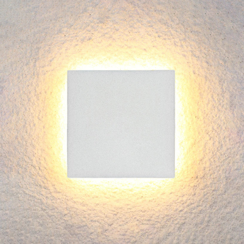 Klyne Minimalist Round/Square Outdoor Wall Lamp LED, Black/White