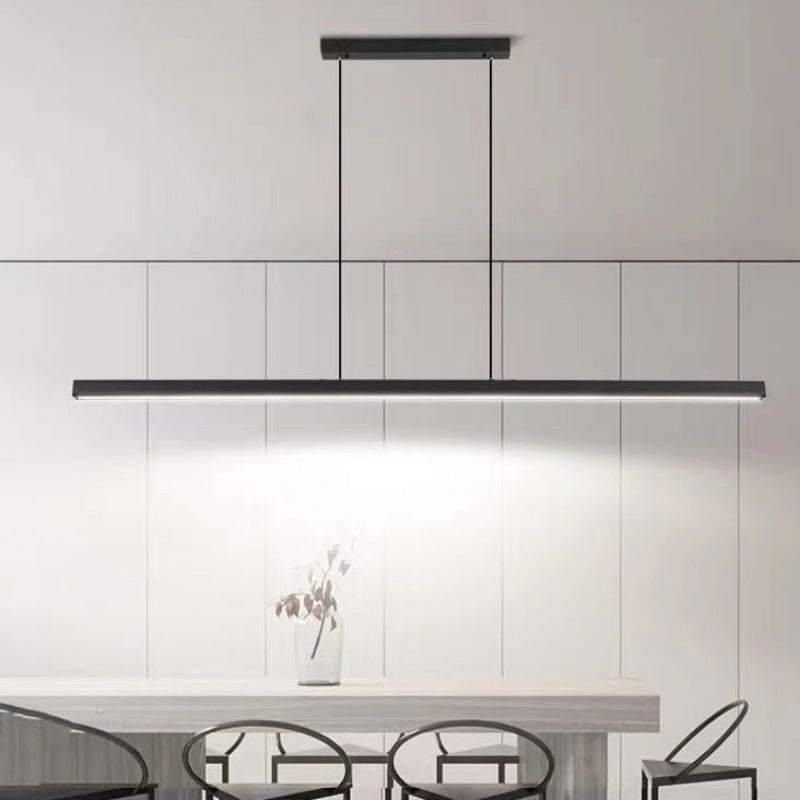 Thala Modern Linear Metal LED Pendant Light Black/Brown