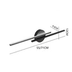 Elgo Modern Nordic Disc/Linear Metal LED Wall Lamp, Black/White