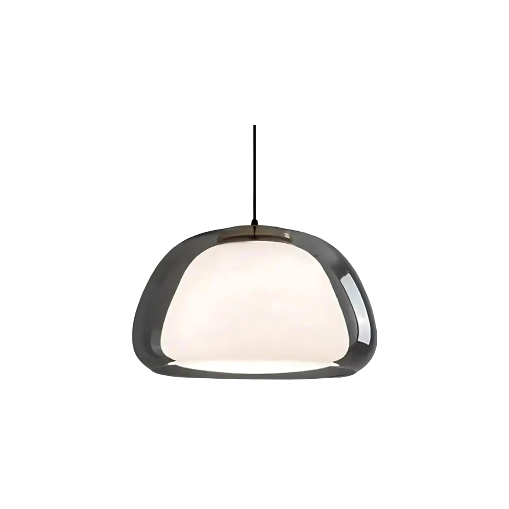 Pendant Light – Double Glass Dome with Soft Glow