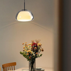 Pendant Light – Double Glass Dome with Soft Glow