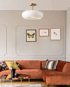Memoria Ceiling Light – Brass Mount with Frosted Glass Elegance